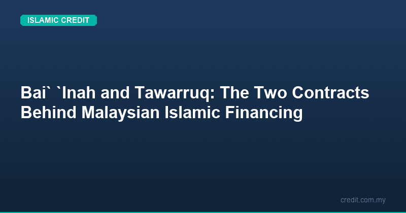 Bai` `Inah and Tawarruq: The Two Contracts Behind Malaysian Islamic Financing